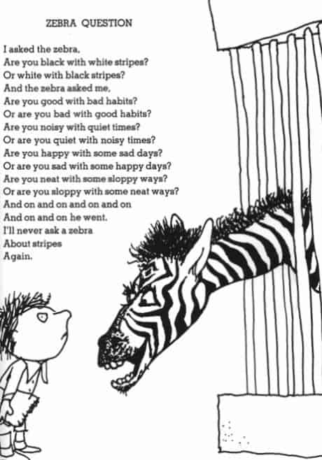 This poem from Shel Silverstein tells us to get to know others for who they are.