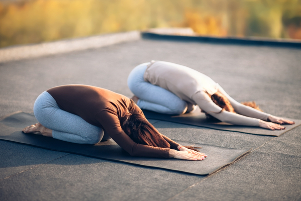 Child's pose is a restorative yoga pose. 