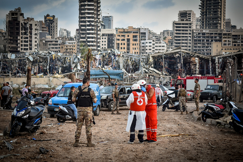 Lebanese Red Cross getting to work