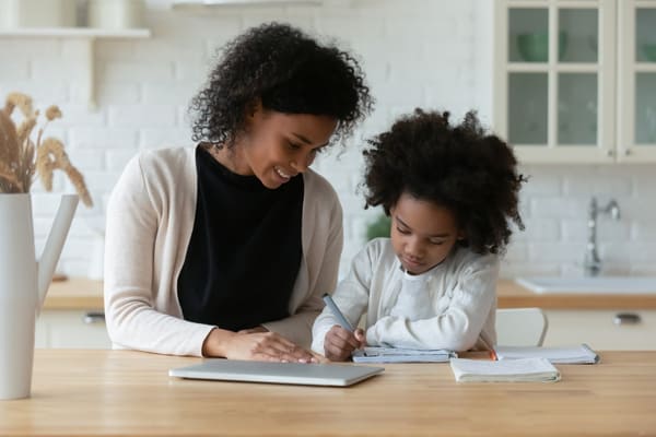 Enjoy the flexibility of homeschooling, and teach them in the kitchen.