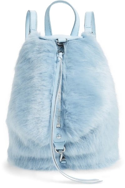 Rebecca Minkoff Faux Fur Convertible Julian Mini Backpack