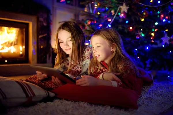 Sisters enjoying Christmas shows