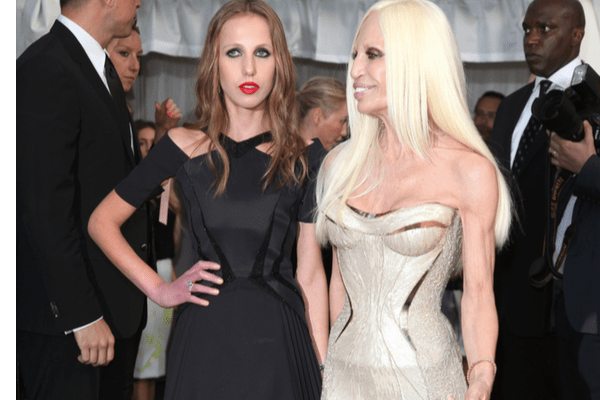 Allegra Versace with Donatella