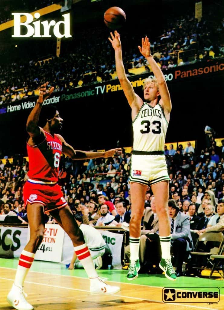 Advertisements for Converse Pros featuring Larry Bird courtesy of Converse