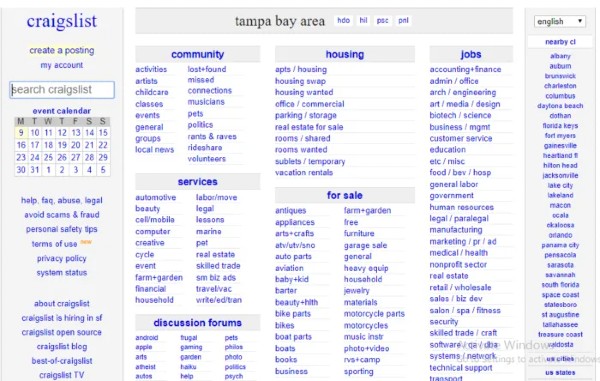 Craigslist Tampa gets huge traffic