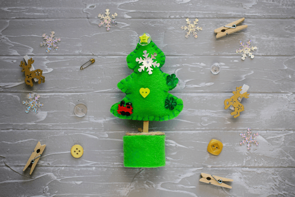 Green Felt Christmas Tree Decoration