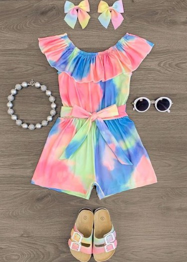 Sparkle In Pink Tie Dye Romper