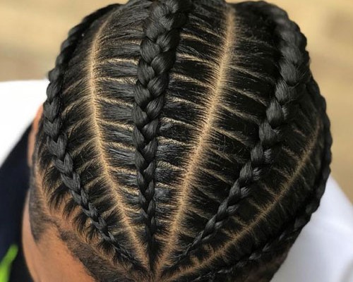 Four cornrow braids is a traditional African hairstyle.