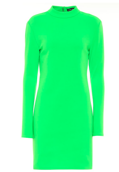 Neon green mini dress