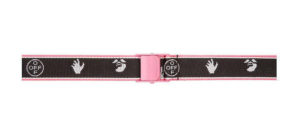  Off-White Black & Pink New Logo Industrial Belt
