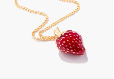 strawberry red necklace