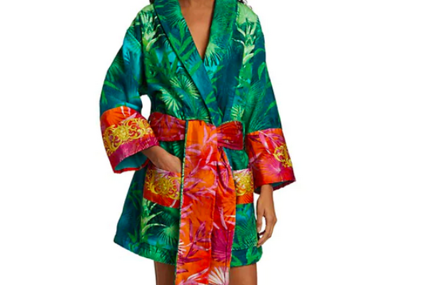 Versace robe jungle print 