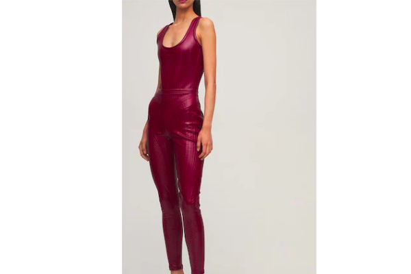 Mugler leggings shiny stretch 