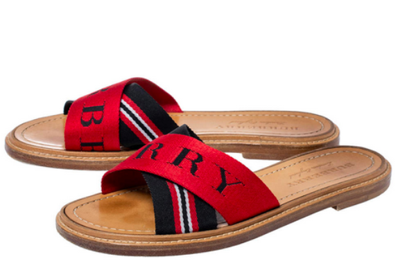 Burberry slides red/black 