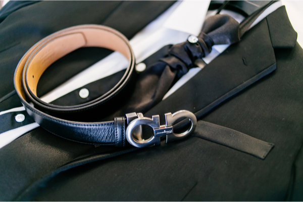 Ferragamo belt and suit 