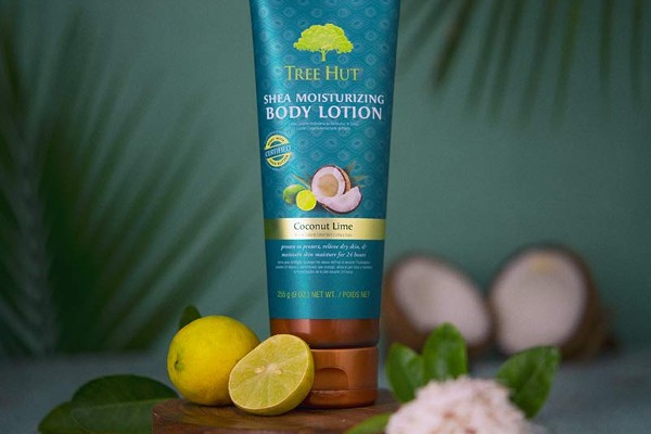 Tree Hut Shea Moisturizing Body Lotion – Coconut Lime is a non-greasy body lotion.