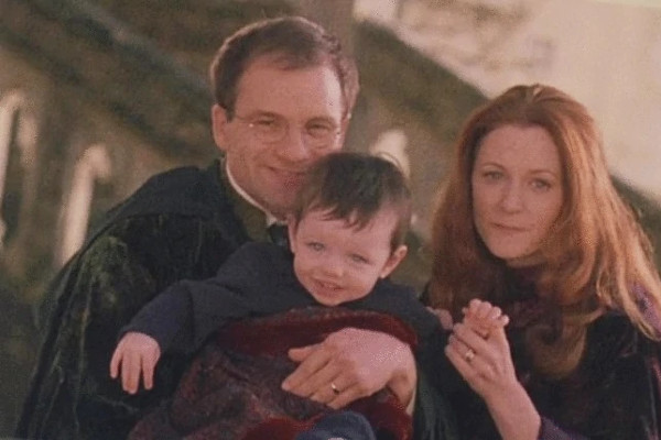 James and Lily Potter with Harry.