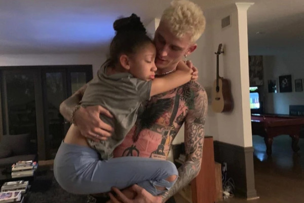 MGK with his daughter Casie Baker.