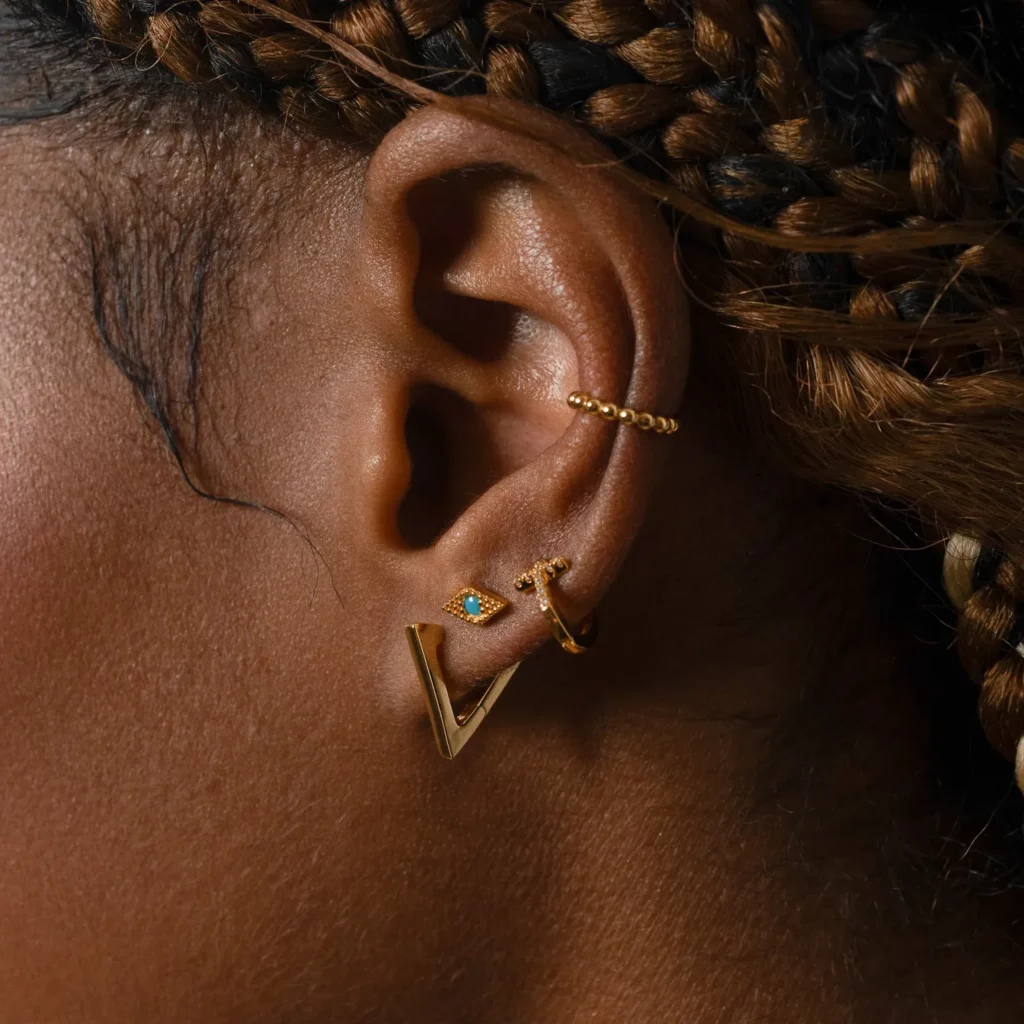 Geometric Curated Ear Piercings