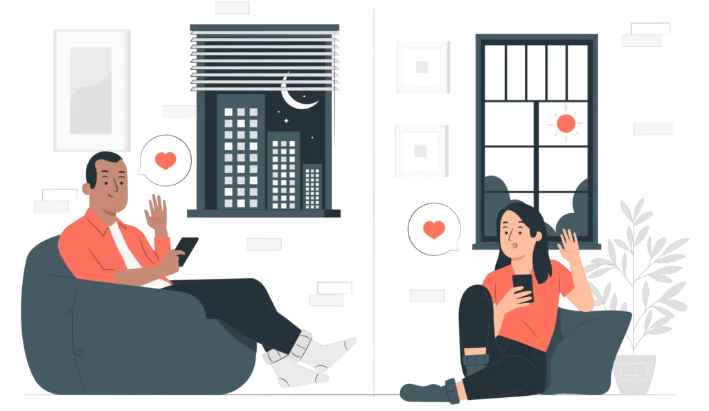 Infographic showing couples and signifying the importance of openly Discuss about Communication Needs - long-distance relationship