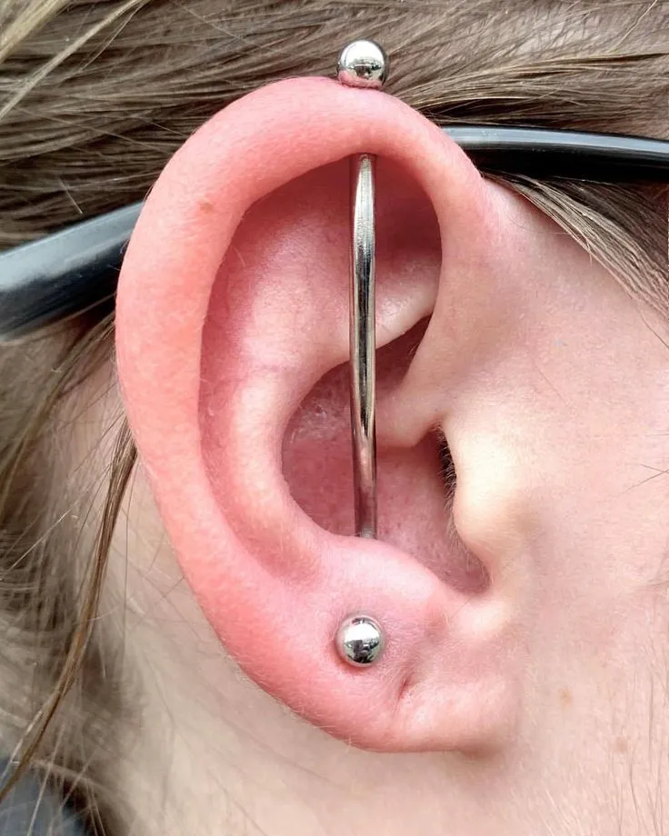 Industrial Barbell Anti-Tragus Piercing