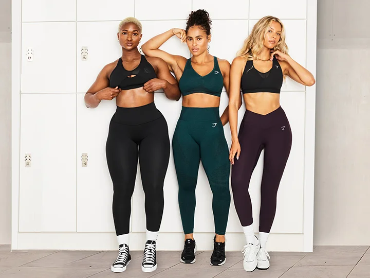 3 ladies in Gymshark 3/4 leggings